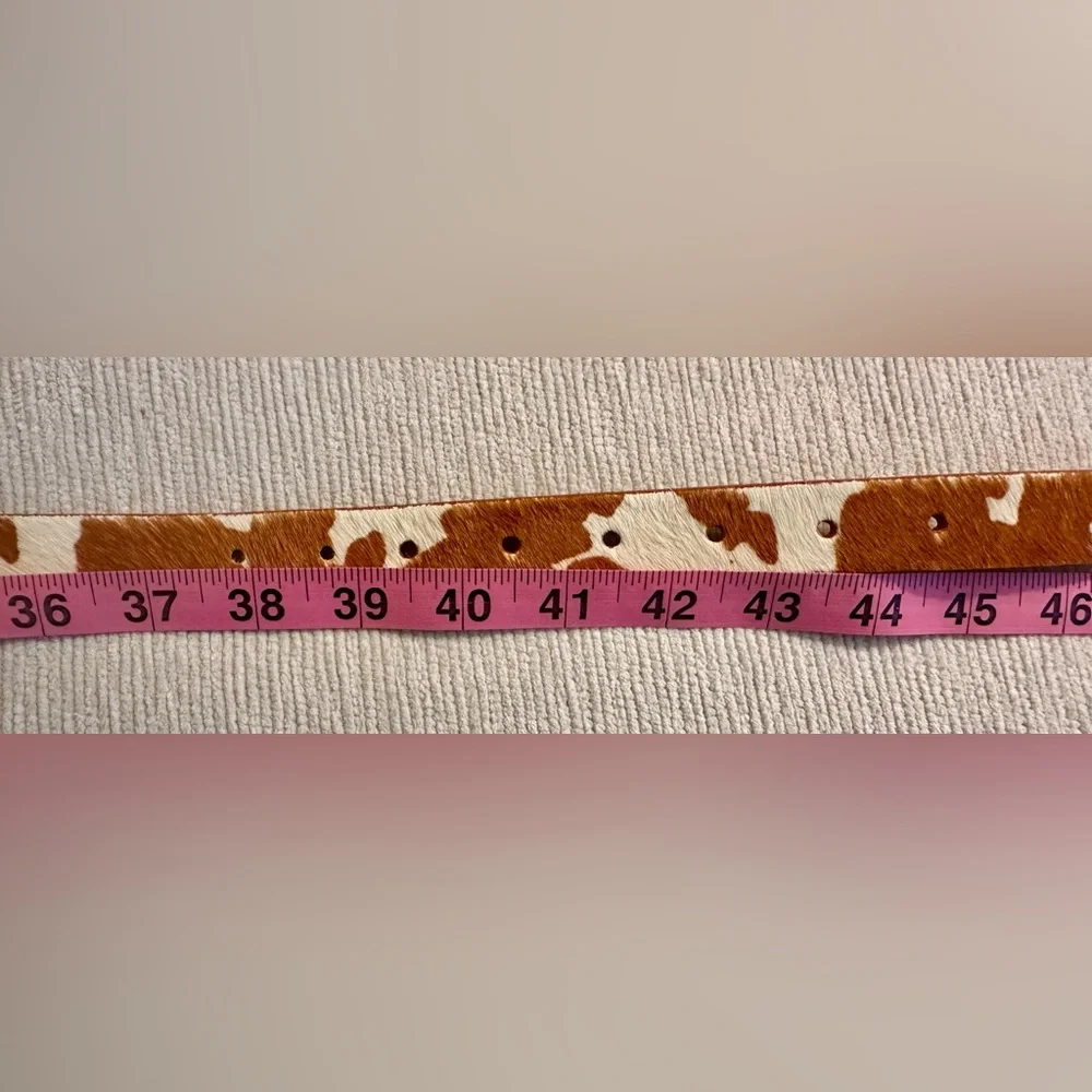 Most Wanted Women’s Cow Print Calf Hair Leather Belt. Size XL. NWOT - Picture 11 of 12